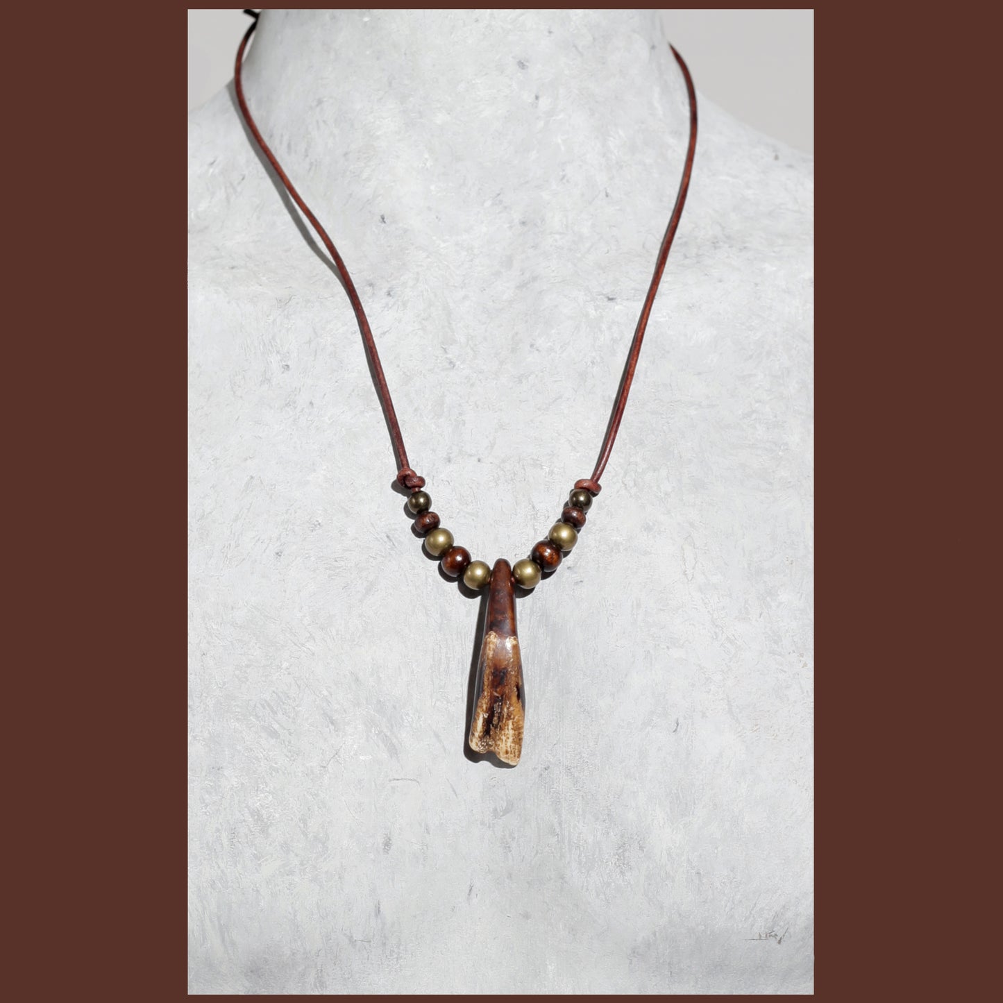 Antiqued Buffalo Tooth Pendant