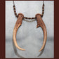 “Hooked” Deer antler necklace