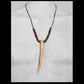 5.5” Deer antler necklace w/ brown bone & wood beads