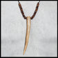 5.5” Deer antler necklace w/ brown bone & wood beads
