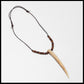 5.5” Deer antler necklace w/ brown bone & wood beads