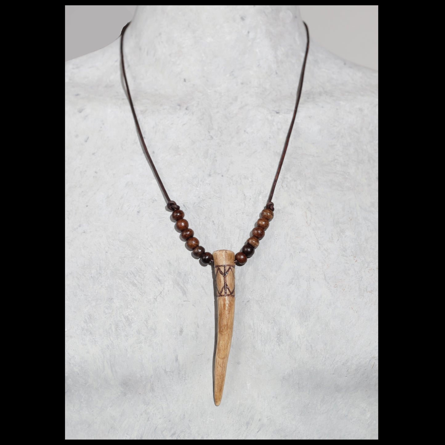 “Algiz” Deer antler necklace