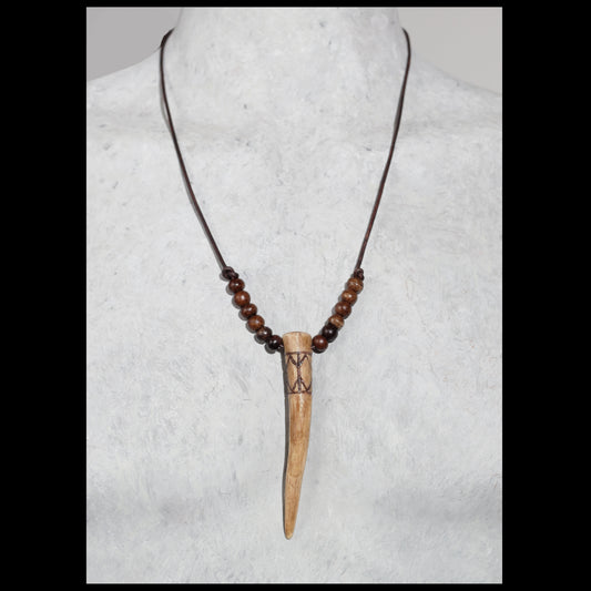 “Algiz” Deer antler necklace