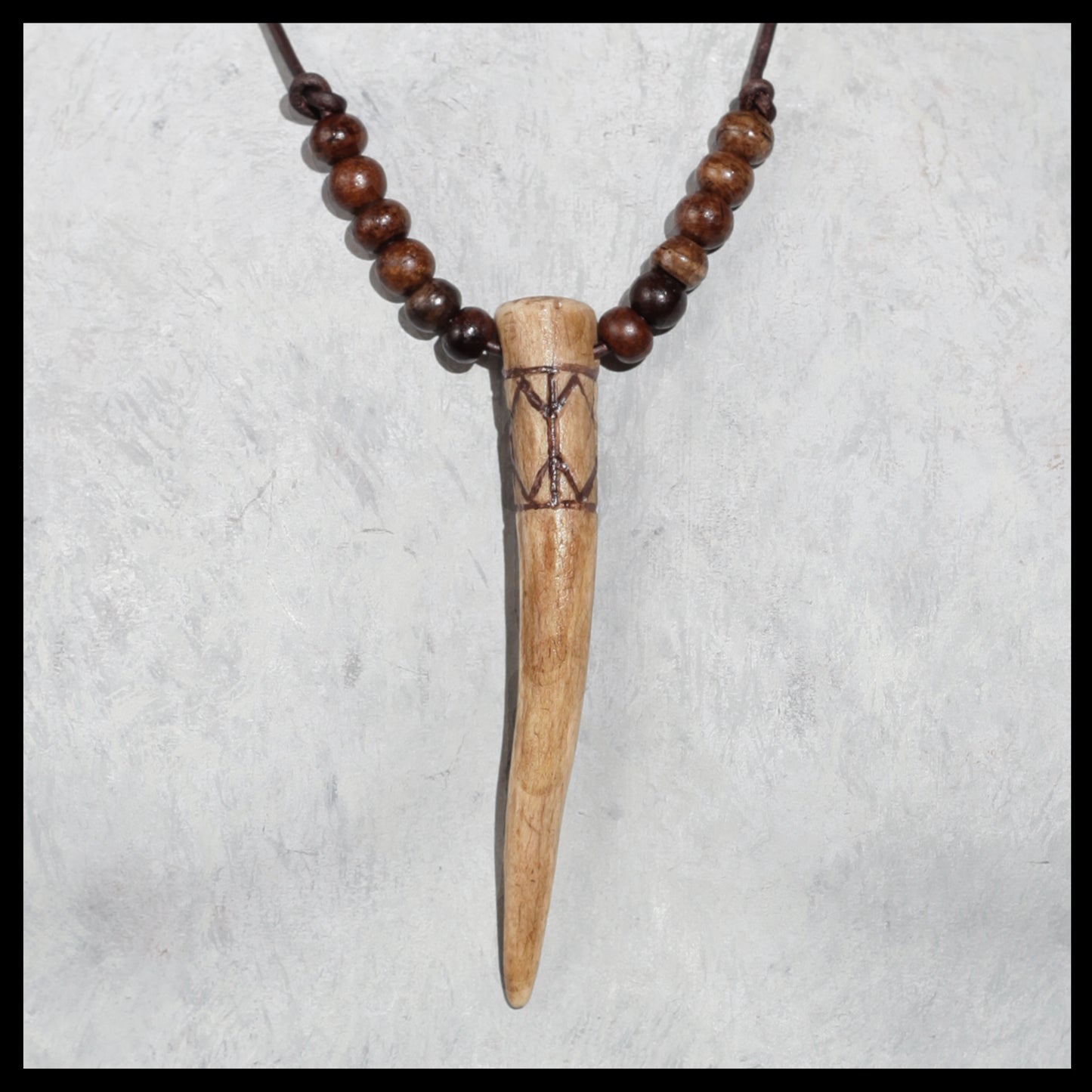 “Algiz” Deer antler necklace