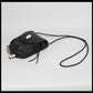 Hand-stitched leather shoulder pouch w/ Deer antler toggles & closure