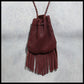 Hand-Stitched Leather Medicine Bags w/ Fringe