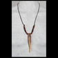 4” Gnarly Deer antler necklace w/ brown bone & wood beads