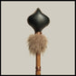 17” Dark green Deer hide “bulb” rattle