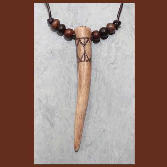 “Algiz” Deer antler necklace