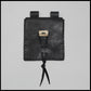 Black hand-stitched leather belt pouch w/ Elk rib closure