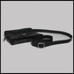 Black hand-stitched leather shoulder bag w/ hand-carved Deer antler Sun Wheel closure
