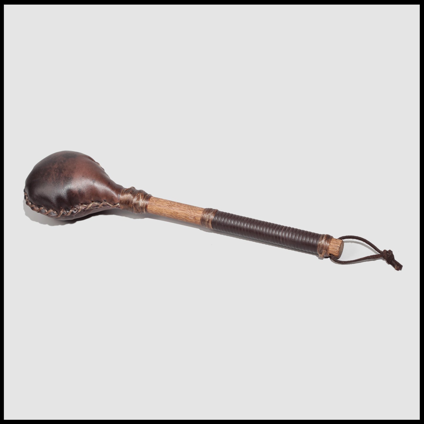 12” Brown Deer hide “teardrop” rattle