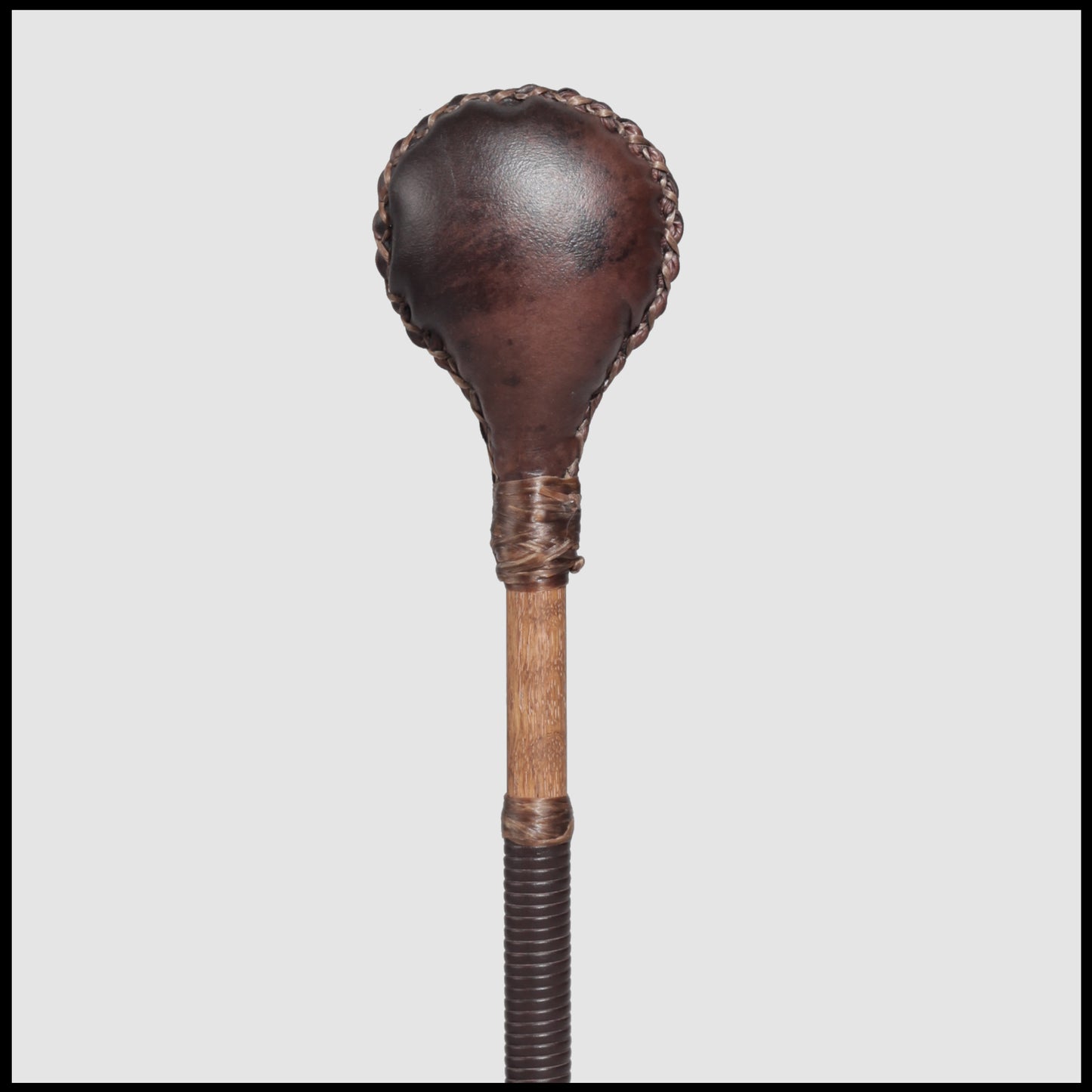 12” Brown Deer hide “teardrop” rattle