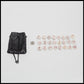 Hand-crafted Deer antler Rune set w/ black drawstring leather pouch