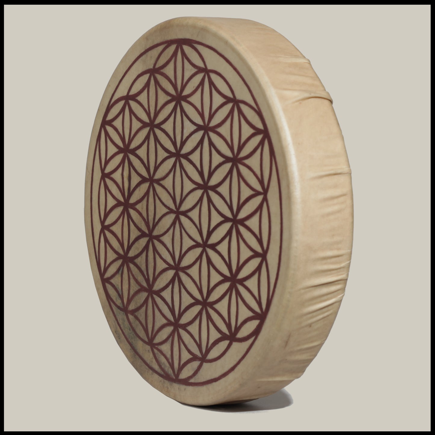 16” Elk hide drum w/ Flower of Life