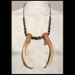 “Hooked” Deer antler necklace