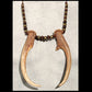 “Hooked” Deer antler necklace