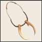 “Hooked” Deer antler necklace