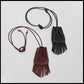 Hand-Stitched Leather Medicine Bags w/ Fringe