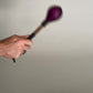 12” Purple Deer hide “3-sided” rattle