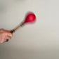 12” Red Deer hide “teardrop” rattle