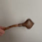 13.5” Brown Deer hide “bulb” rattle w/ Elm handle