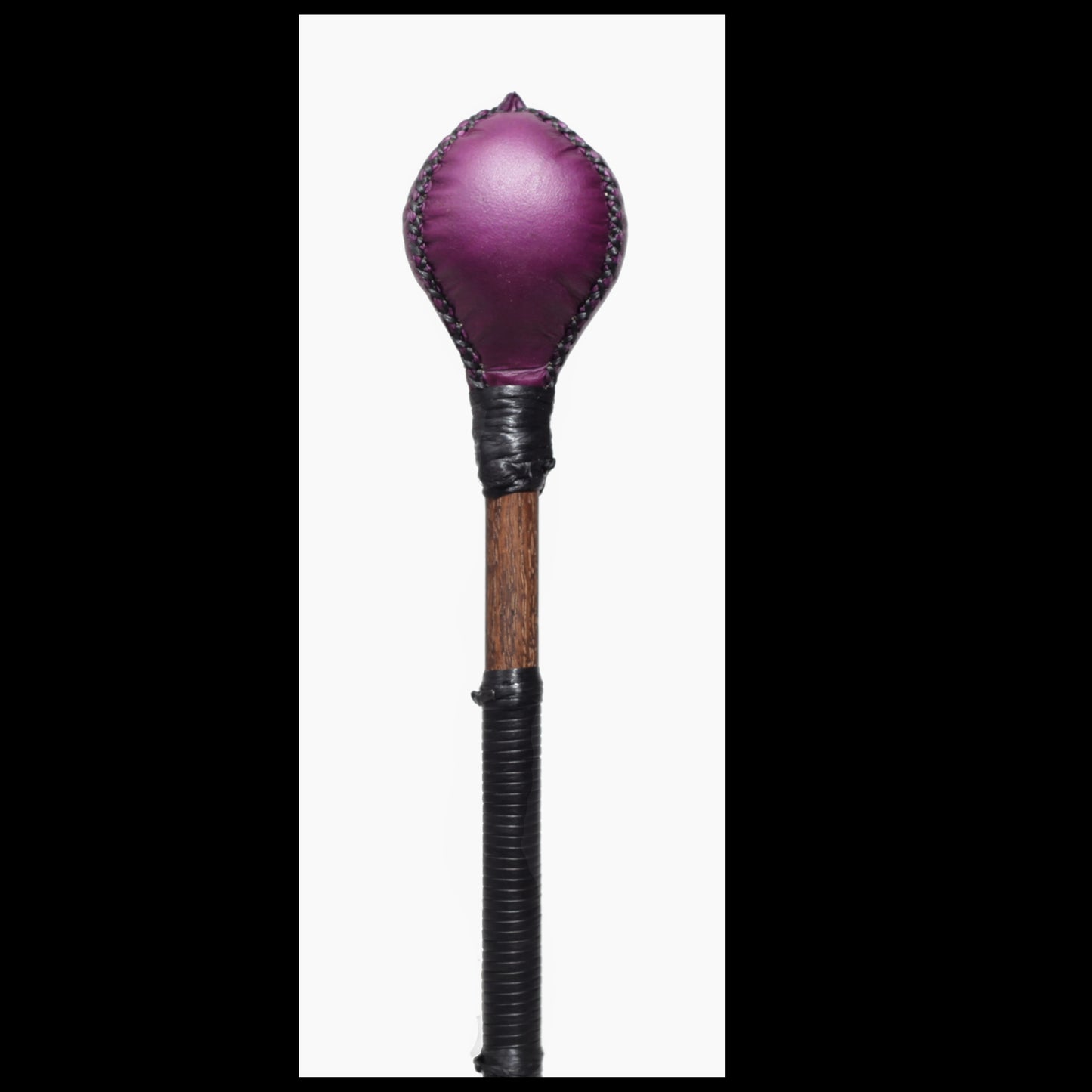 12” Purple Deer hide “3-sided” rattle