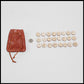 Hand-crafted Red Birch Rune set w/ light brown drawstring leather pouch