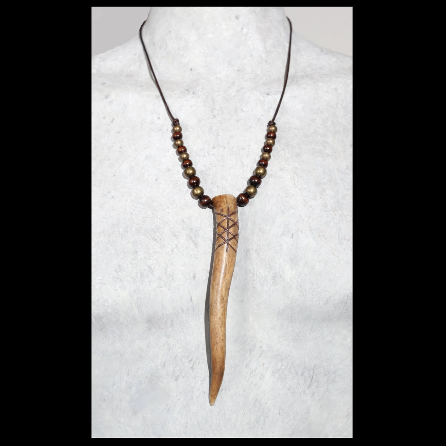 “Web of Wyrd” Deer antler necklace