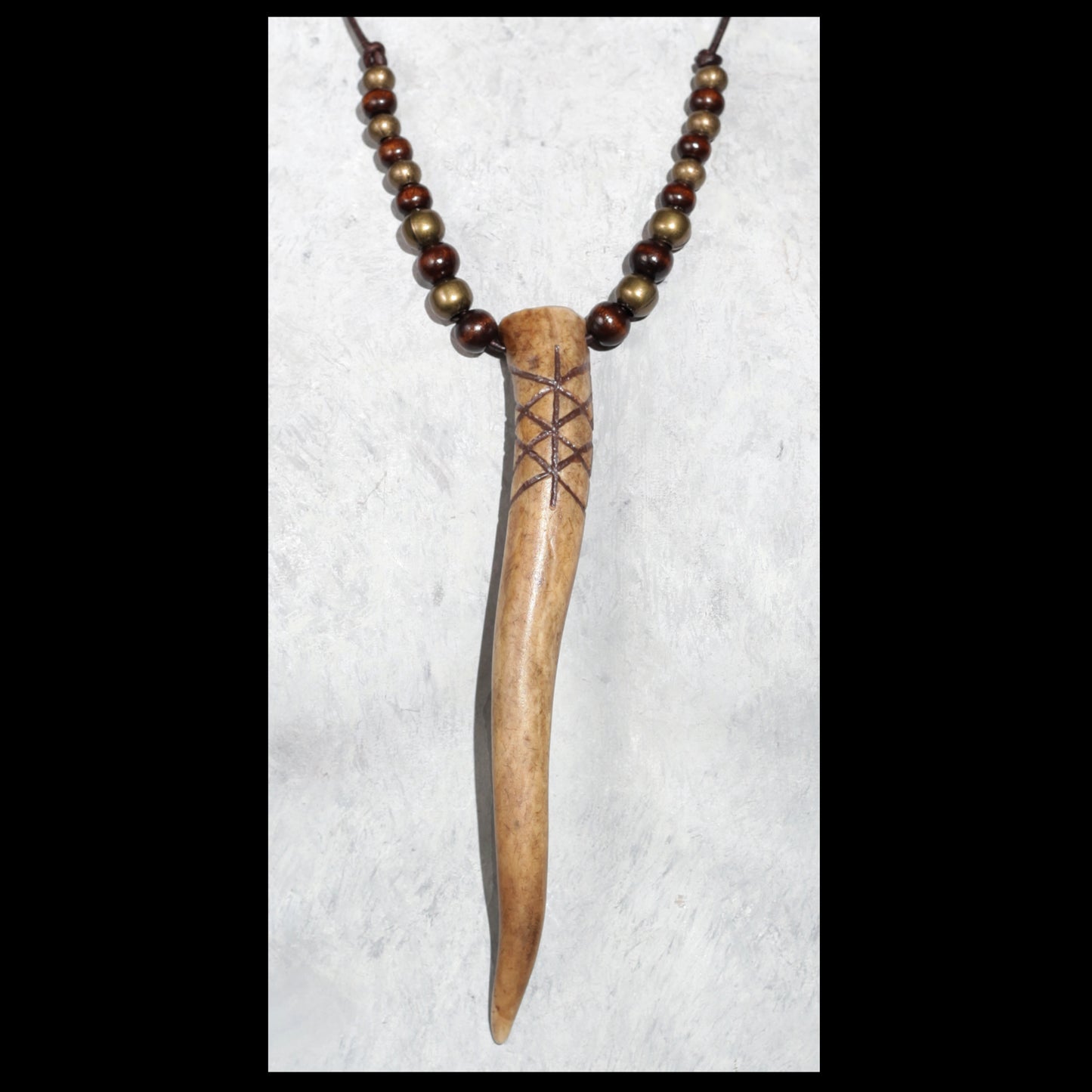 “Web of Wyrd” Deer antler necklace