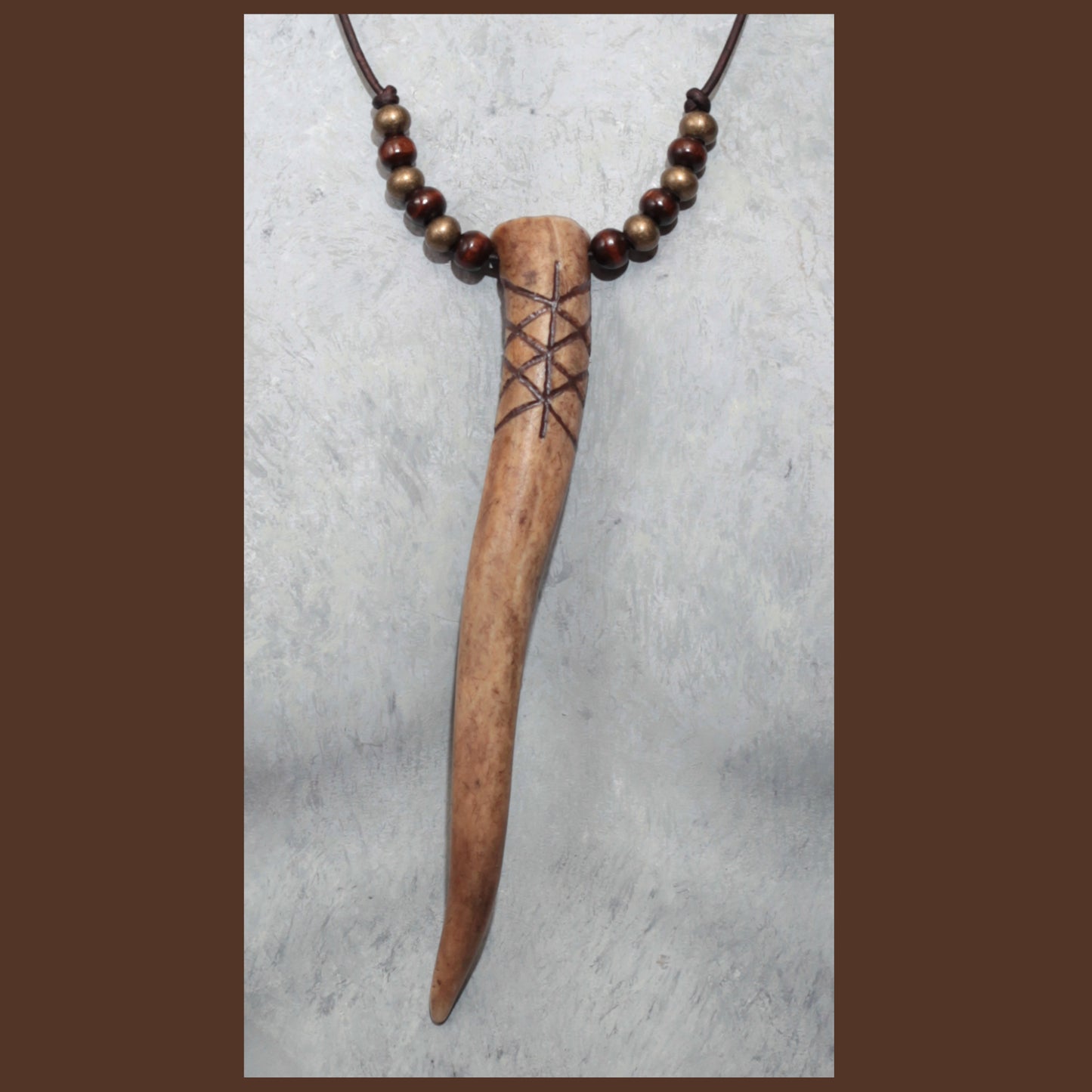 “Web of Wyrd” Deer antler necklace