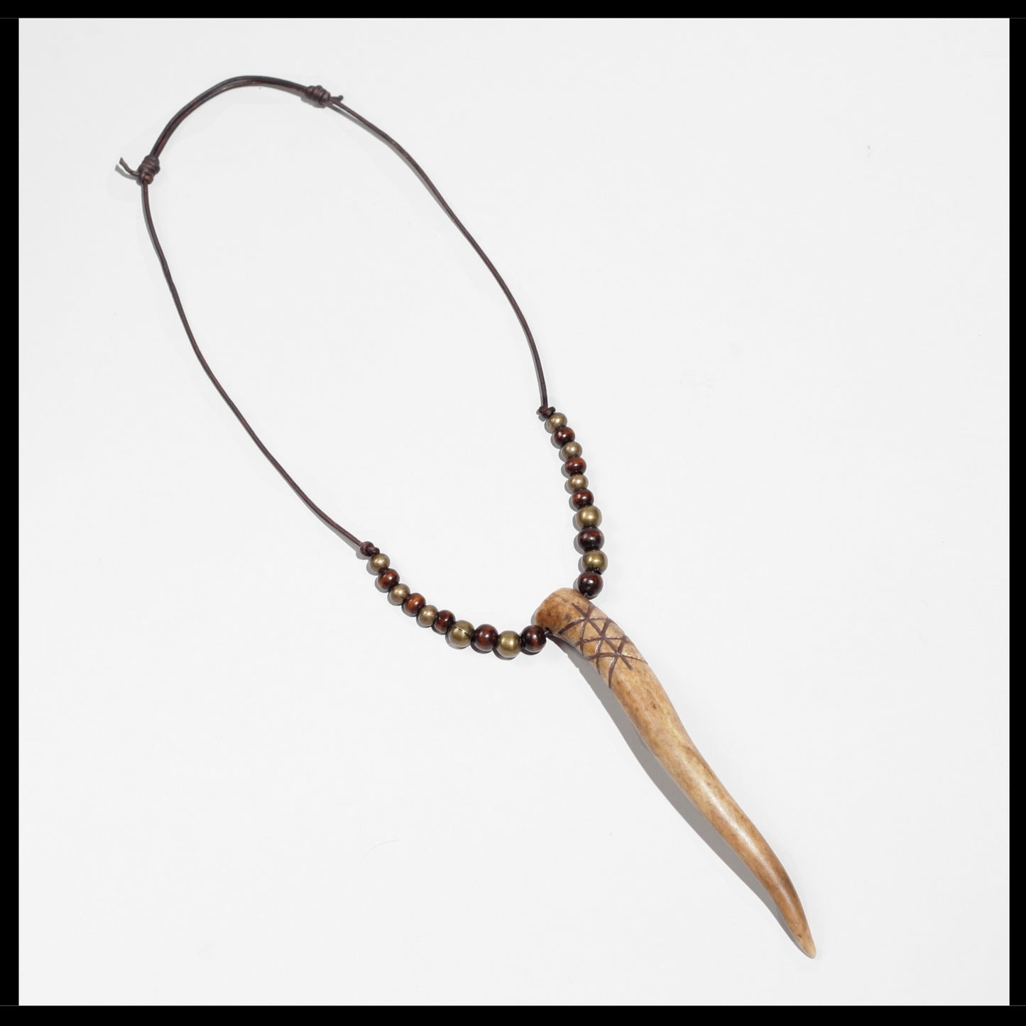 “Web of Wyrd” Deer antler necklace