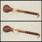 17” Large light brown Horse hide rattle w/ Coyote fur