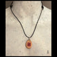 Handcarved "Web of Wyrd" on Deer antler necklace